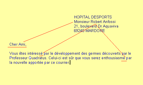 Lettre personnalis&eacute;e
