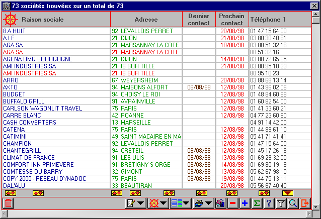 Liste de societes